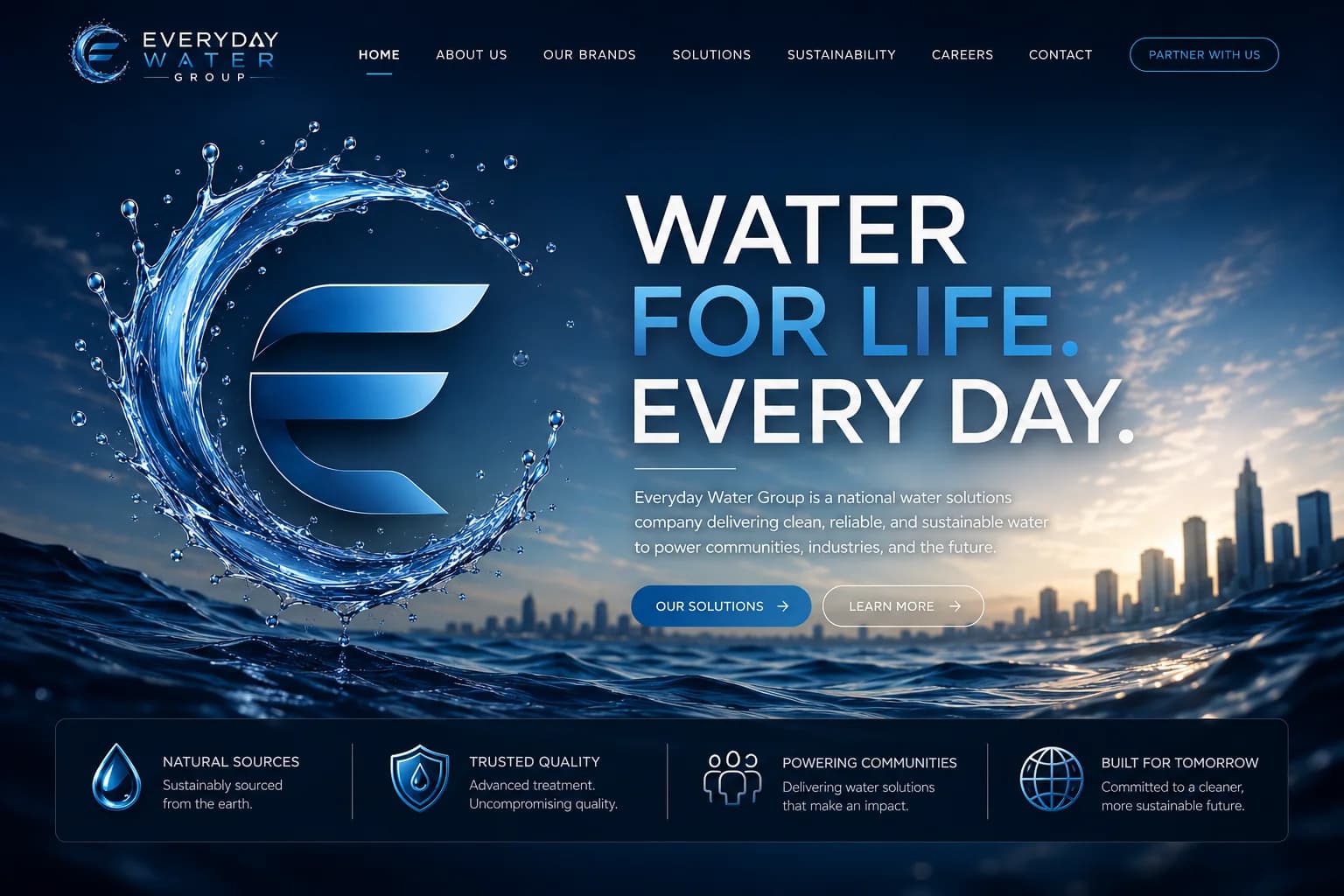 Aquifer Waterworks and Nativa Waterworks shown as separate operating companies within the Everyday Water Group portfolio